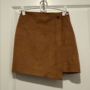 Aritzia babaton Tan Suede Mini Skirt